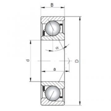 90 mm x 225 mm x 54 mm  ISO 7418 A angular contact ball bearings