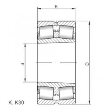 80 mm x 170 mm x 39 mm  ISO 21316 KW33 spherical roller bearings