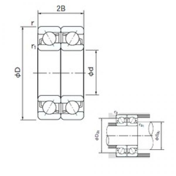 80 mm x 170 mm x 39 mm  NACHI 7316BDF angular contact ball bearings #1 image