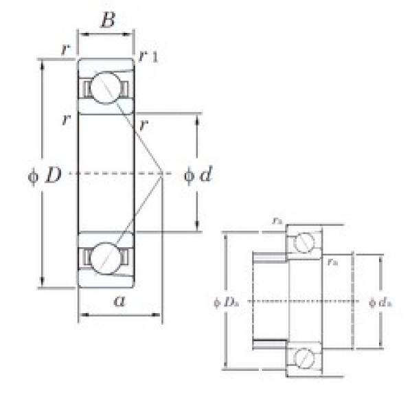 90 mm x 225 mm x 54 mm  KOYO 7418 angular contact ball bearings #1 image