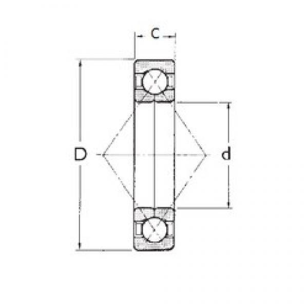 100 mm x 180 mm x 34 mm  FBJ QJ220 angular contact ball bearings #1 image